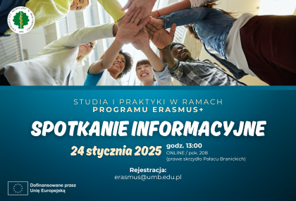 Link: Ruszyła rejestracja na spotkanie informacyjne - studia i praktyki w ramach Programu Erasmus+