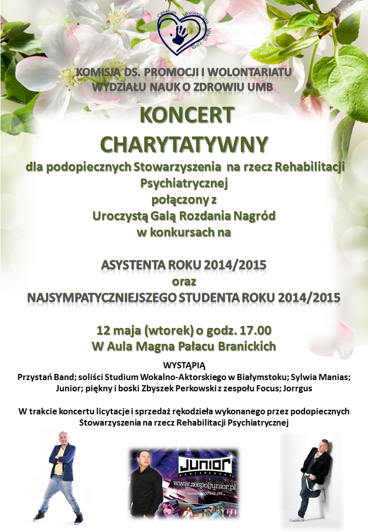 Plakat Wiosenny koncert charytatywny - 12.05.2015