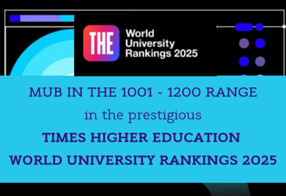 Link: MUB ranked in the prestigious Times Higher Education World University Rankings 2025