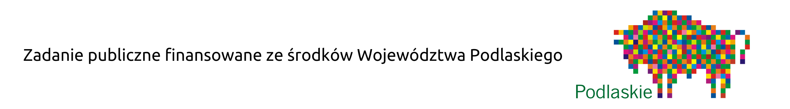 zadanie publiczne finanasowane ze środków województwa podlaskiego, logo województwa podlaskiego